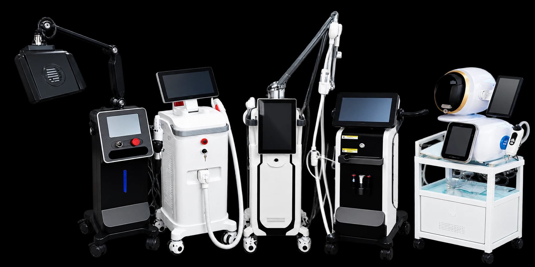 Five professional aesthetic machines